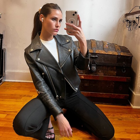 Acne Studios Rita Leather Jacket - Picture 2 of 2